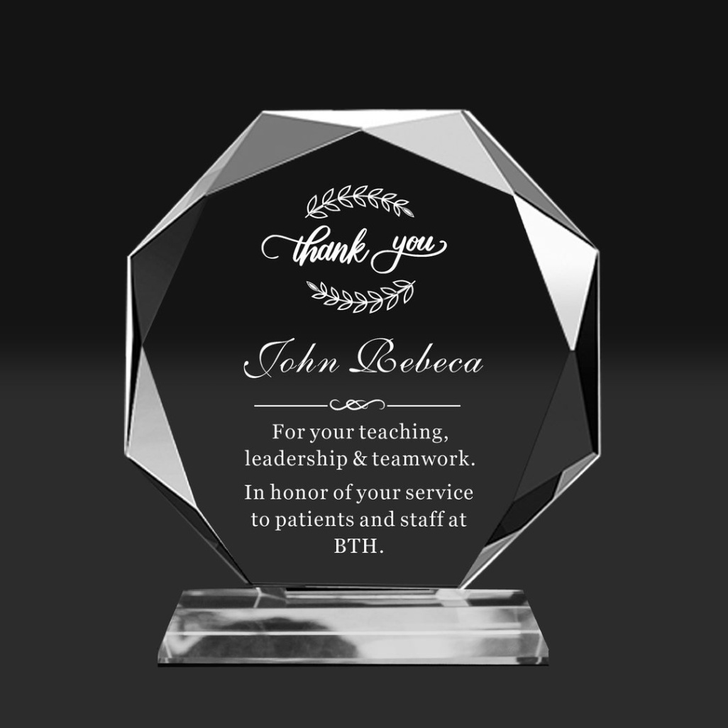 award plaque designs Bulan 1 Personalized Crystal Employee Award,retirement Appreciation, for Manager,  Staff ,retirement Award With Laser Engraving, Inches ,thank You - Etsy