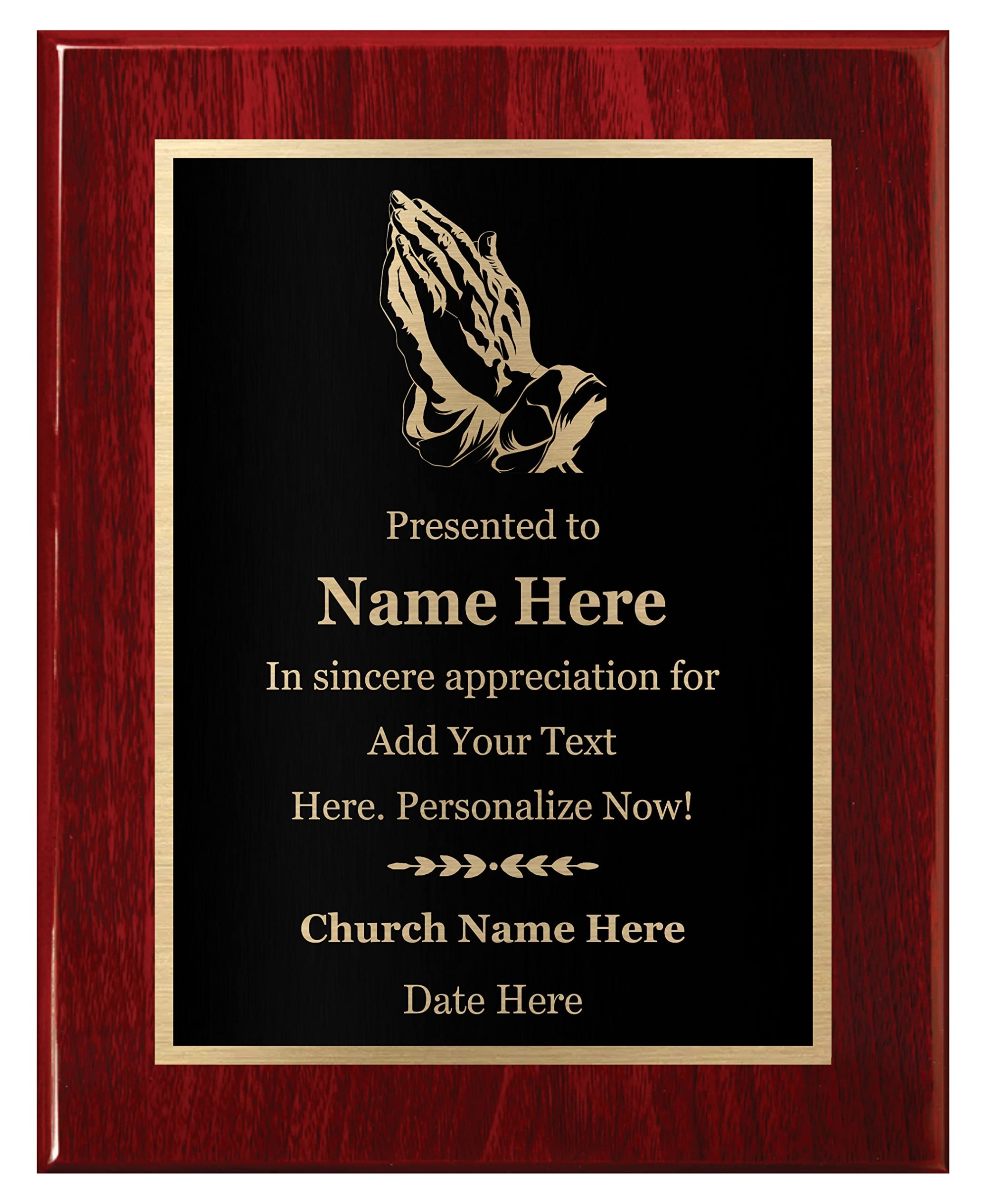 award plaque designs Bulan 1 Personalized Religious Award x, Customized Plaque for Church, Temple -  Executive Series Mahogany Piano Wood Board, Modern Design - Customize Now -
