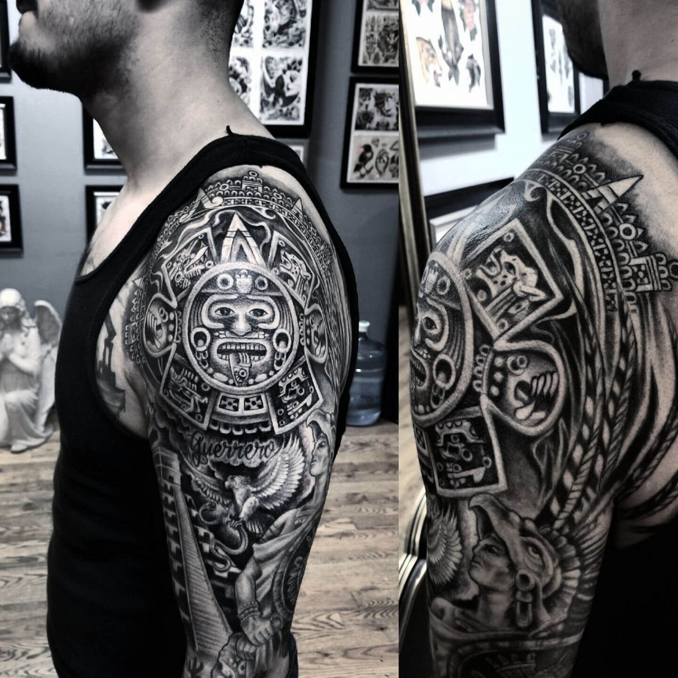 aztec sleeve tattoo designs Bulan 2 Arm Aztec Tattoos - Tattoo Trends Gallery