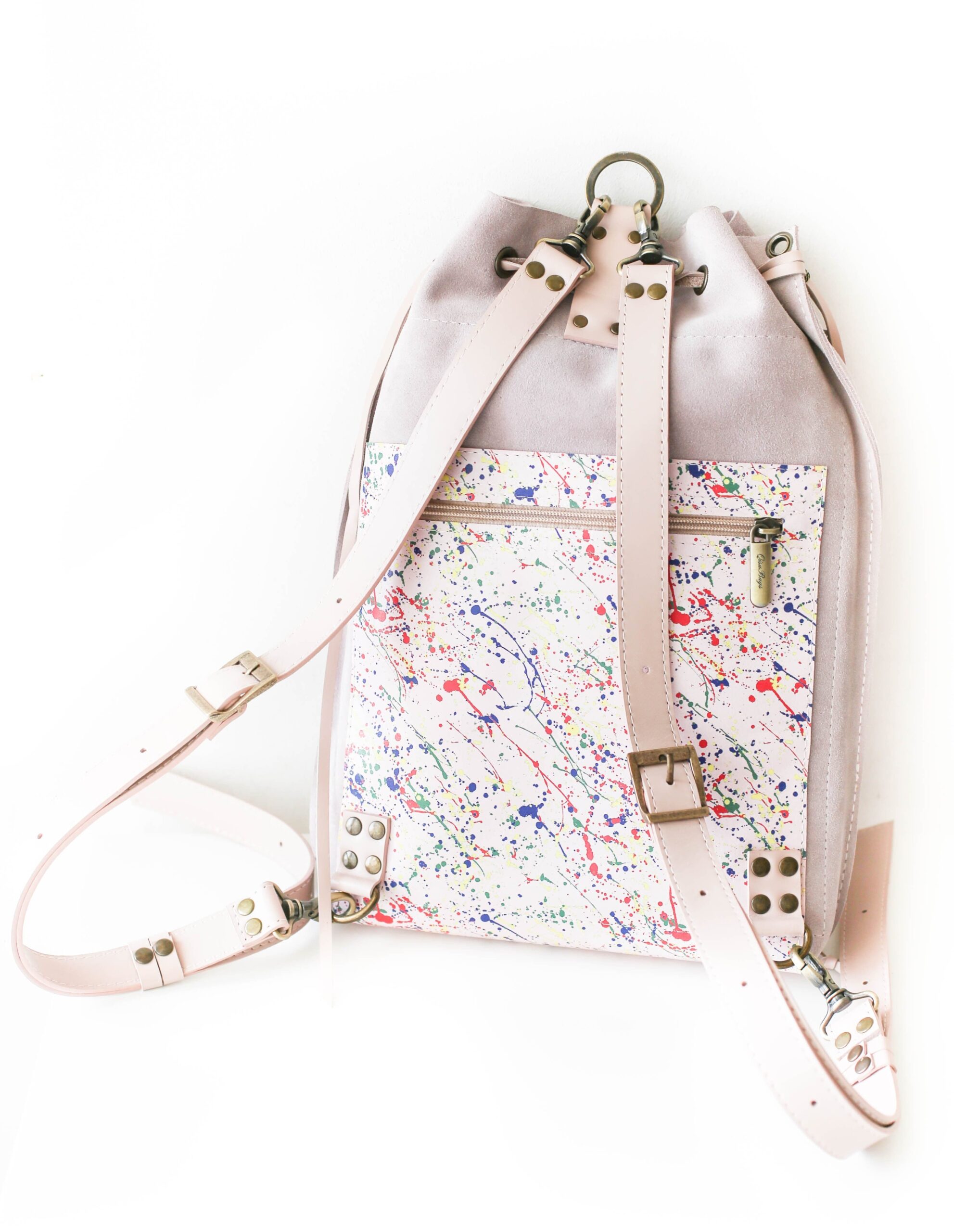 backpack designer purse Bulan 4 Pastel Pink Designer Backpack Purse